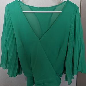 Aqua green blouse, Medium